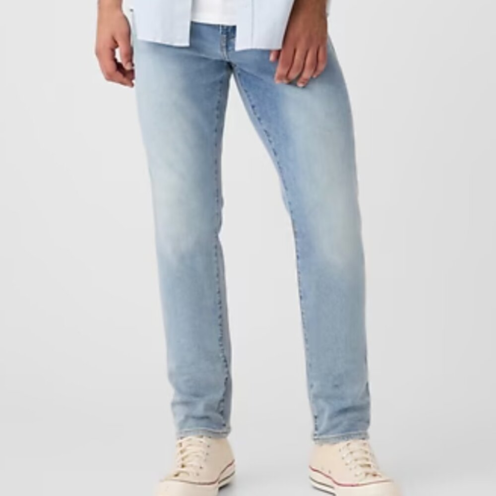 GAP Men's Slim GapFlex Soft Wear Jeans, Light Wash, 30x30, EUC